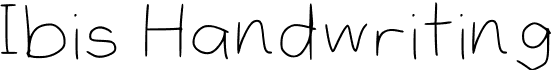 preview image of the Ibis Handwriting font