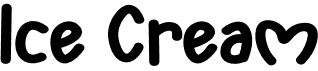 preview image of the Ice Cream font
