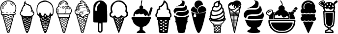 preview image of the Ice Cream Icons font