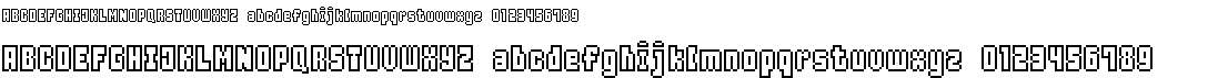 preview image of the Ice Pixel7 font