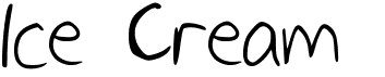 preview image of the Ice Cream font