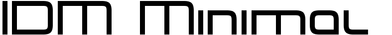 preview image of the IDM Minimal font