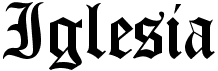preview image of the Iglesia font