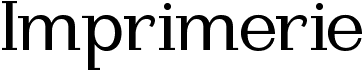 preview image of the Imprimerie font