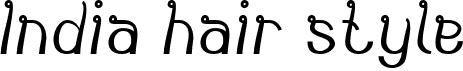 preview image of the India hair style font