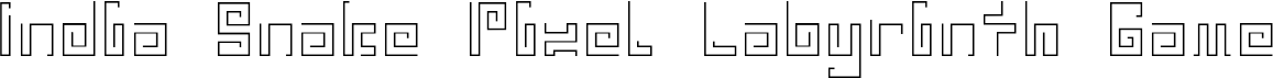 preview image of the India Snake Pixel Labyrinth Game font