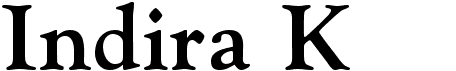 preview image of the Indira K font