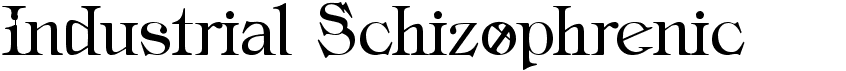 preview image of the Industrial Schizophrenic font