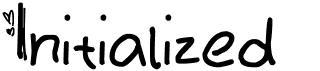preview image of the Initialized font