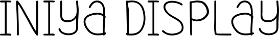 preview image of the Iniya Display font