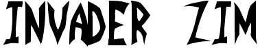preview image of the Invader Zim font