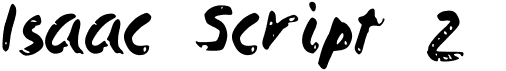 preview image of the Isaac Script 2 font