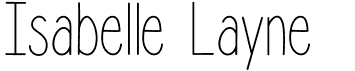 preview image of the Isabelle Layne font