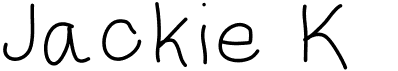 preview image of the Jackie K font