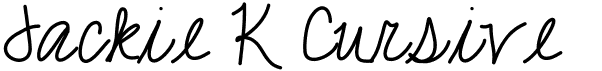 preview image of the Jackie K Cursive font