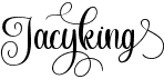 preview image of the Jacyking font