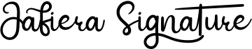 preview image of the Jafiera Signature font