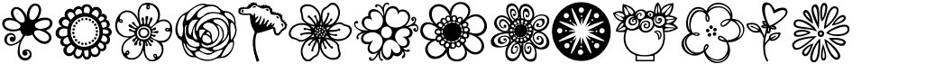 preview image of the Janda Flower Doodles font