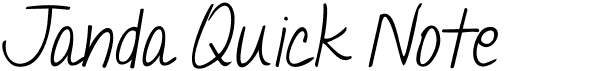 preview image of the Janda Quick Note font