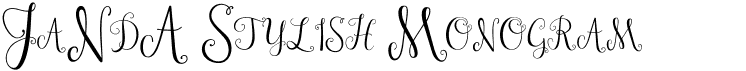 preview image of the Janda Stylish Monogram font
