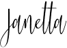 preview image of the Janetta font