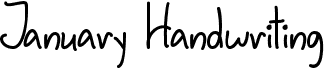 preview image of the January Handwriting font