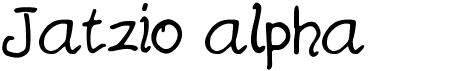 preview image of the Jatzio alpha font