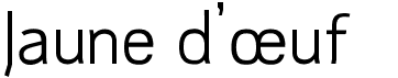preview image of the Jaune d'œuf font