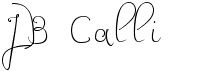 preview image of the JB Calli font