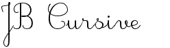 preview image of the JB Cursive font