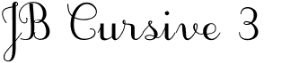 preview image of the JB Cursive 3 font