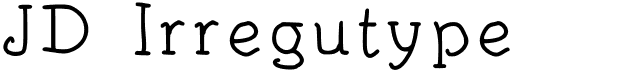 preview image of the JD Irregutype font
