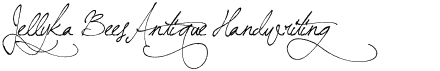 preview image of the Jellyka BeesAntique Handwriting font