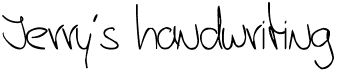 preview image of the Jerry's handwriting font