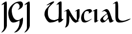 preview image of the JGJ Uncial font