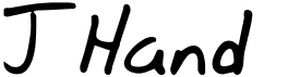 preview image of the JHand font