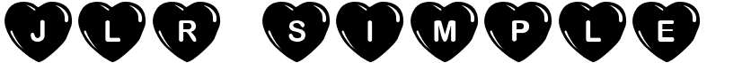 preview image of the JLR Simple Hearts font