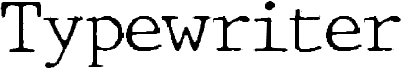 preview image of the JMH Typewriter font