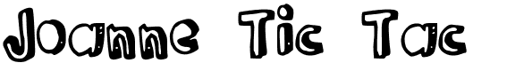 preview image of the Joanne Tic Tac font