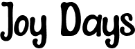 preview image of the Joy Days font