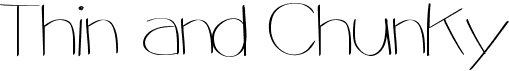 preview image of the Jsb Thin And Chunky font