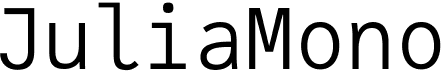 preview image of the Julia Mono font