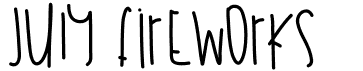preview image of the July Fireworks font