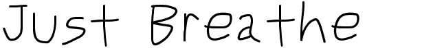 preview image of the Just Breathe font