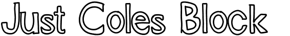 preview image of the Just Coles Block Outlines font
