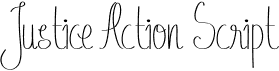 preview image of the Justice Action Script font