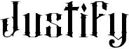 preview image of the Justify font