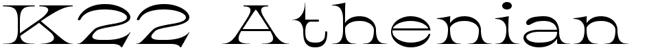 preview image of the K22 Athenian Wide font