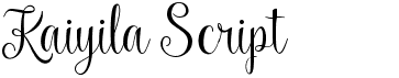 preview image of the Kaiyila Script font