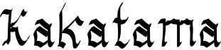 preview image of the Kakatama font